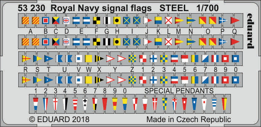 Eduard 53230 1:700 Royal Navy signal flags STEEL
