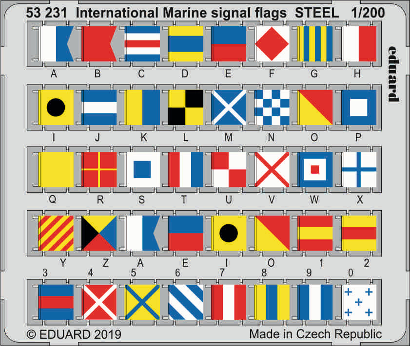 Eduard 53231 1:200 International Marine signal flags STEEL