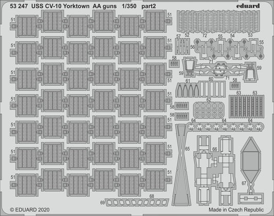 Eduard 53247 1:350 USS Yorktown 1944 CV-10 AA guns