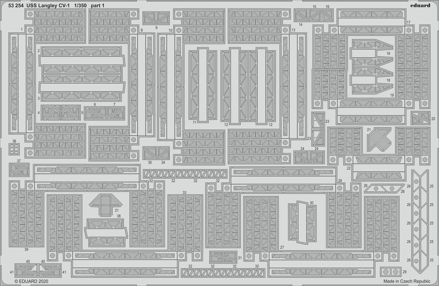 Eduard 53254 1:350 USS Langley CV-1