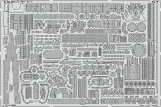 Eduard 53259 1:350 Bismarck German Battleship part 1