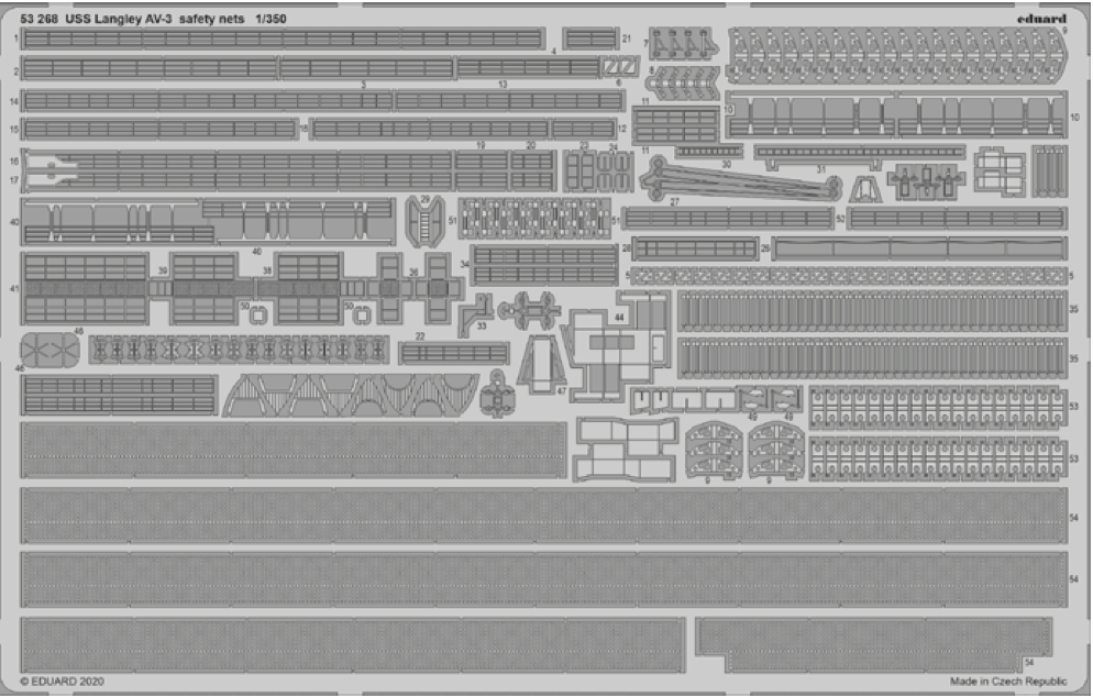 Eduard 53268 1:350 USS Langley AV-3 safety nets