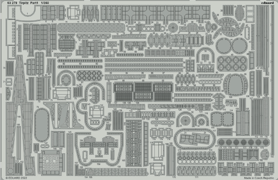 Eduard 53279 1:350 German Tirpitz part 1