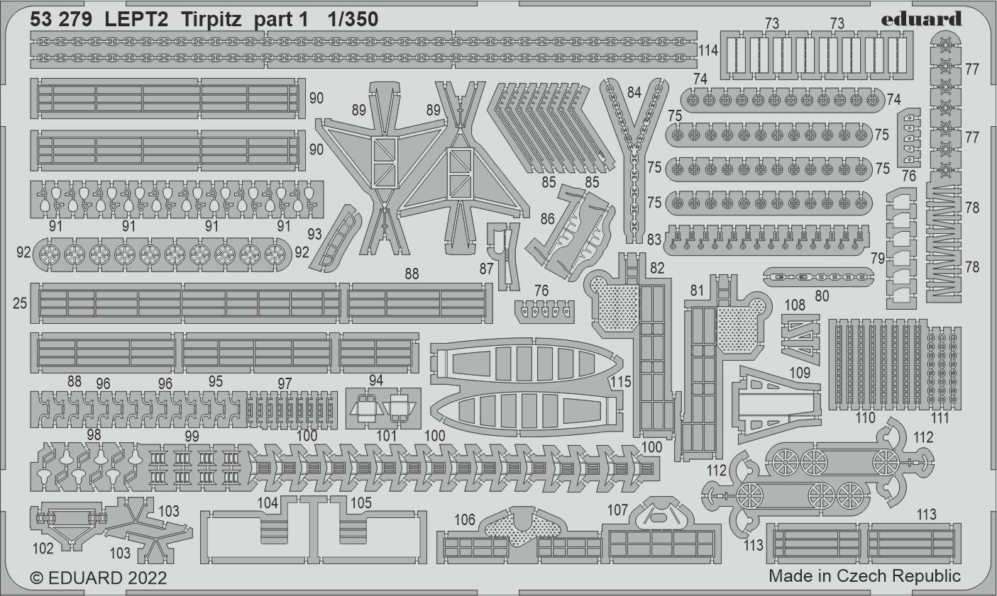 Eduard 53279 1:350 German Tirpitz part 1