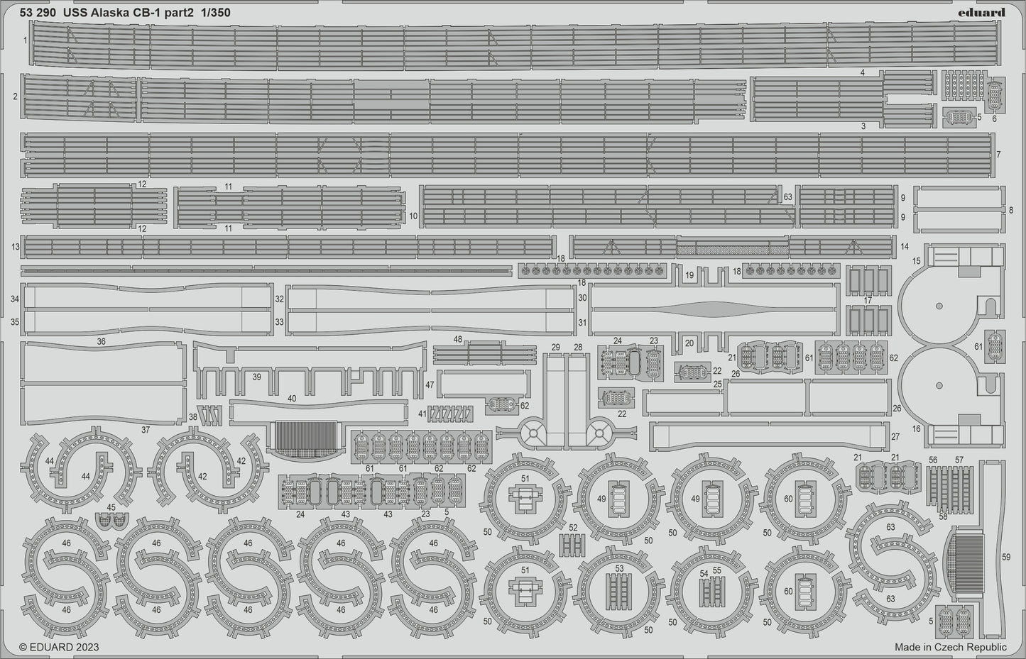 Eduard 53290 1:350 USS Alaska CB-1 part 2