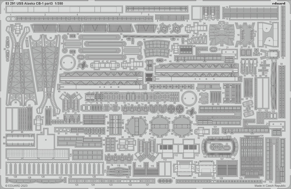 Eduard 53291 1:350 USS Alaska CB-1 part 3