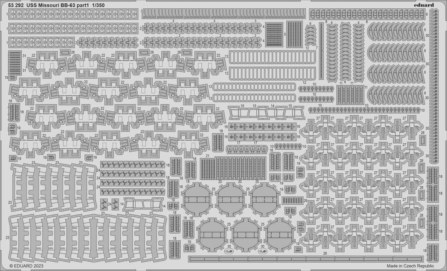 Eduard 53292 1:350 USS Missouri BB-63