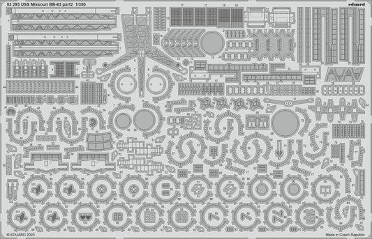 Eduard 53293 1:350 USS Missouri BB-63 part 2 to be used with Hobby Boss