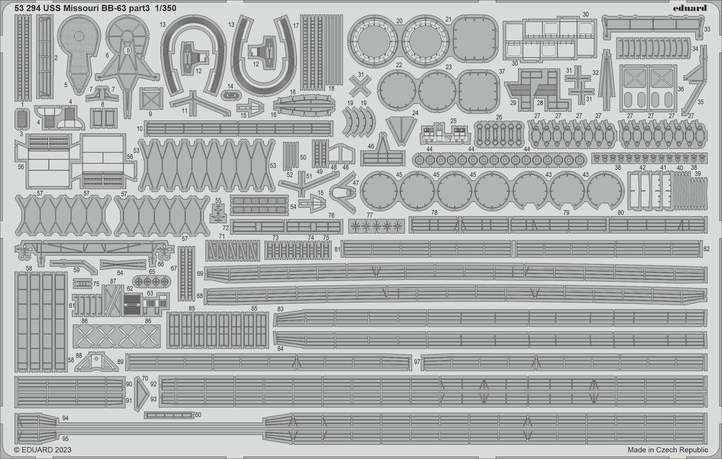 Eduard 53294 1:350 USS Missouri BB-63 part 3
