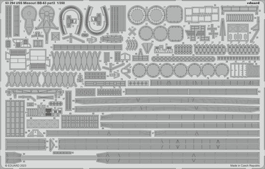 Eduard 53294 1:350 USS Missouri BB-63 part 3