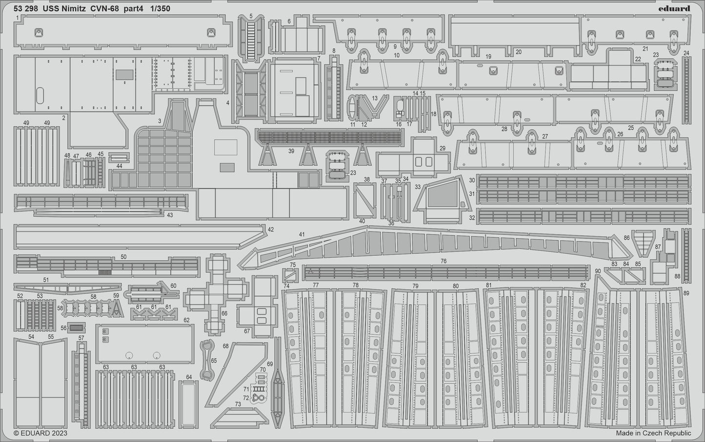 Eduard 53298 1:350 USS Nimitz CVN-68 part 4 for Trumpeter