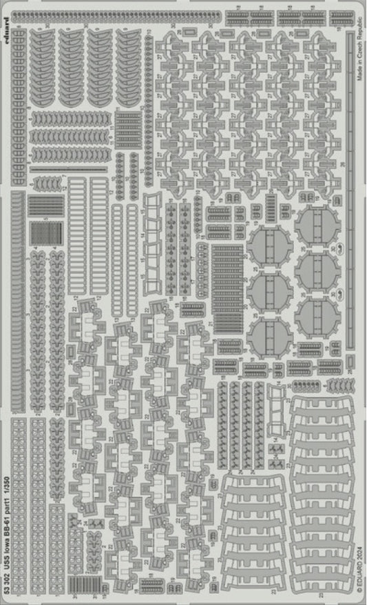 Eduard 53302 1:350 USS Iowa BB-61 part 1