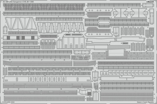 Eduard 53309 1:350 USS Sangamon CVE-26 for Trumpeter