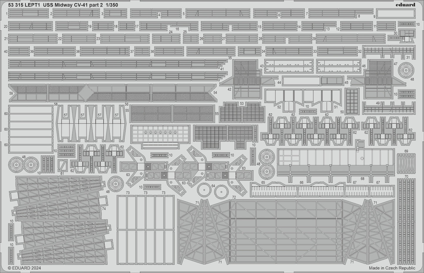 Eduard 53315 1:350 USS Midway CV-41 part 2