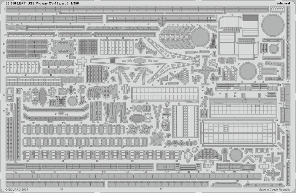 Eduard 53316 1:350 USS Midway CV-41 Part 3