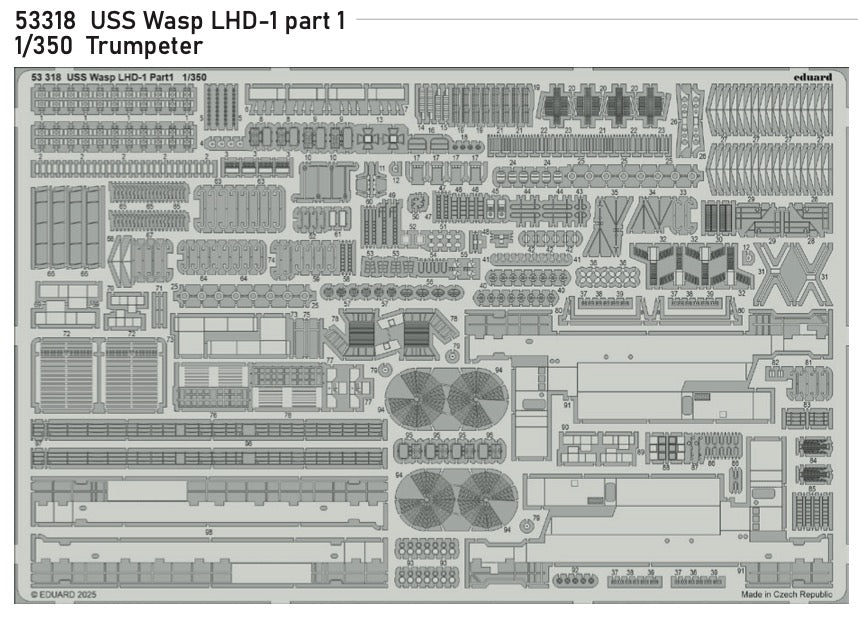 Eduard 53318 1:350 USS Wasp LHD-1 part 1