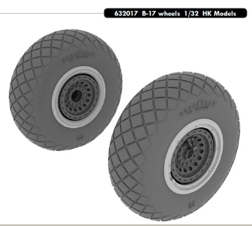 Eduard Brassin 632017 1:32 B-17G Flying Fortress wheels with weighted tyre effect