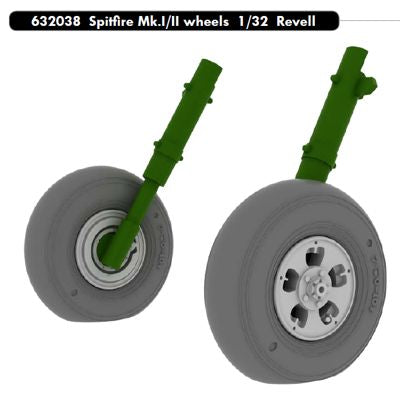 Eduard Brassin 632038 1:32 Supermarine Spitfire Mk.IIa wheels with weighted tyre effect