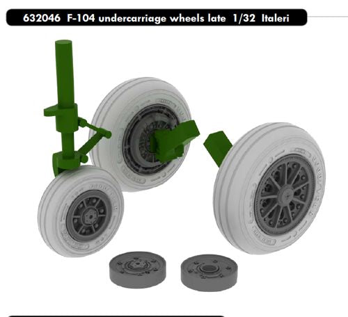 Eduard Brassin 632046 1:32 Lockheed F-104C Starfighter late wheels with weighted tyre effect