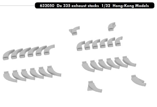 Eduard Brassin 632050 1:32 Dornier Do-335B-2 'Zerstorer' exhaust stacks