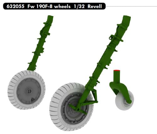 Eduard Brassin 632055 1:32 Focke-Wulf Fw-190F-8 wheels with weighted tyre effect