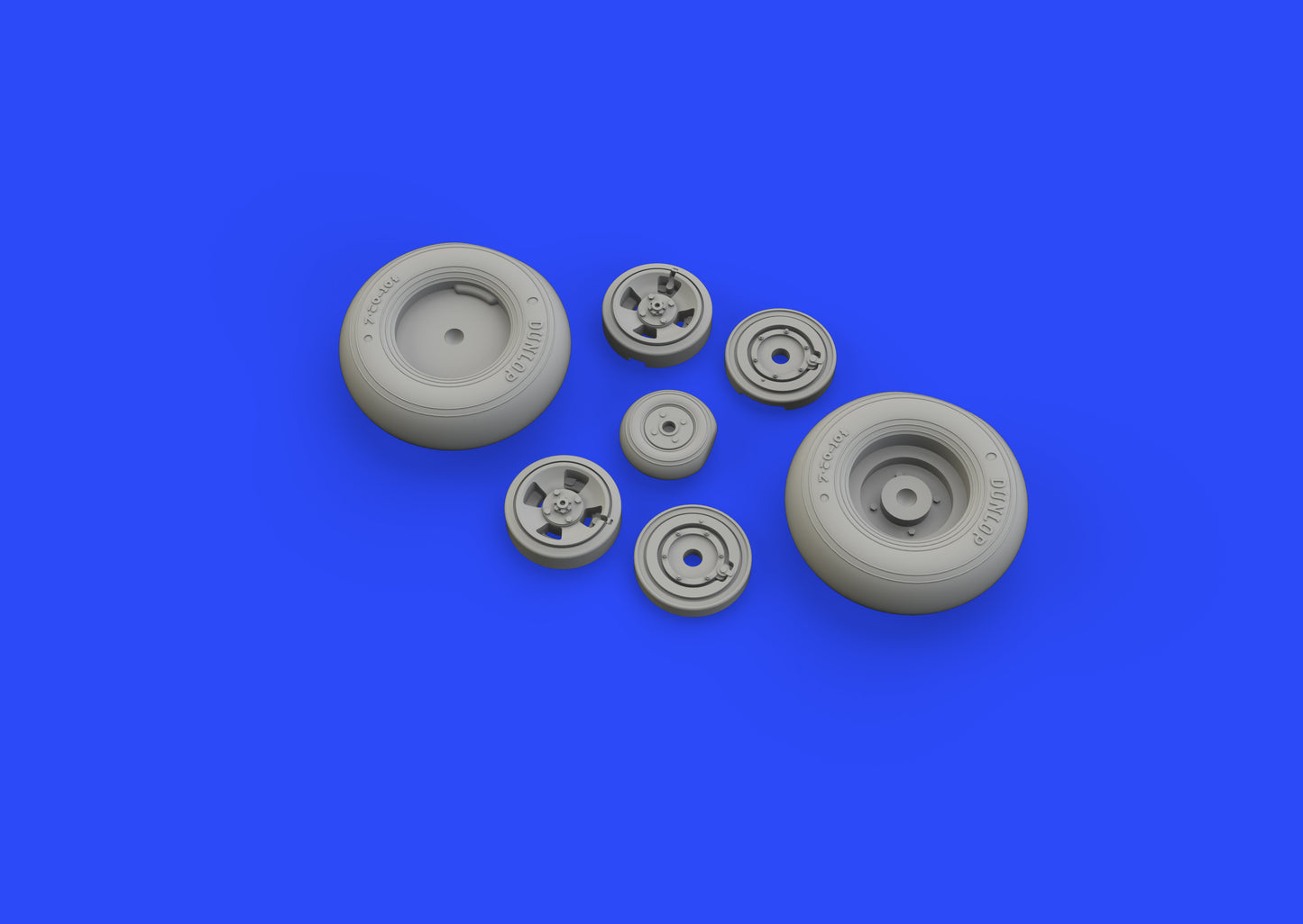 Eduard Brassin 632129 1:32 Supermarine Spitfire Mk.IXc wheels with weighted tyre effect 4 spoke w/smooth tyre/tire