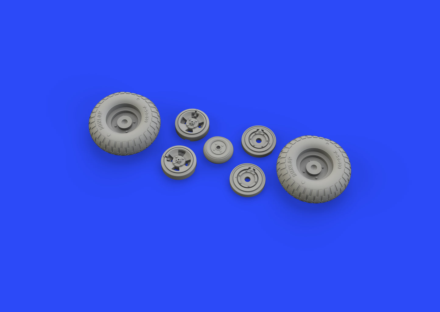 Eduard Brassin 632130 1:32 Supermarine Spitfire Mk.IXc wheels with weighted tyre effect 4 spoke with pattern