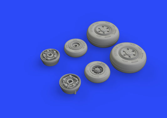 Eduard Brassin 632136 1:32 Boeing F/A-18E Super Hornet wheels with weighted tyre effect