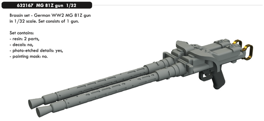 Eduard Brassin 632167 1:32 MG 81Z gun