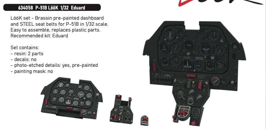 Eduard Brassin 634058 1:32 North-American P-51B Mustang LööK