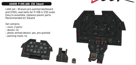 Eduard Brassin 634058 1:32 North-American P-51B Mustang LööK