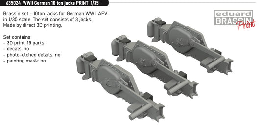 Eduard Brassin 635024 1:35 WWII German 10 ton jacks