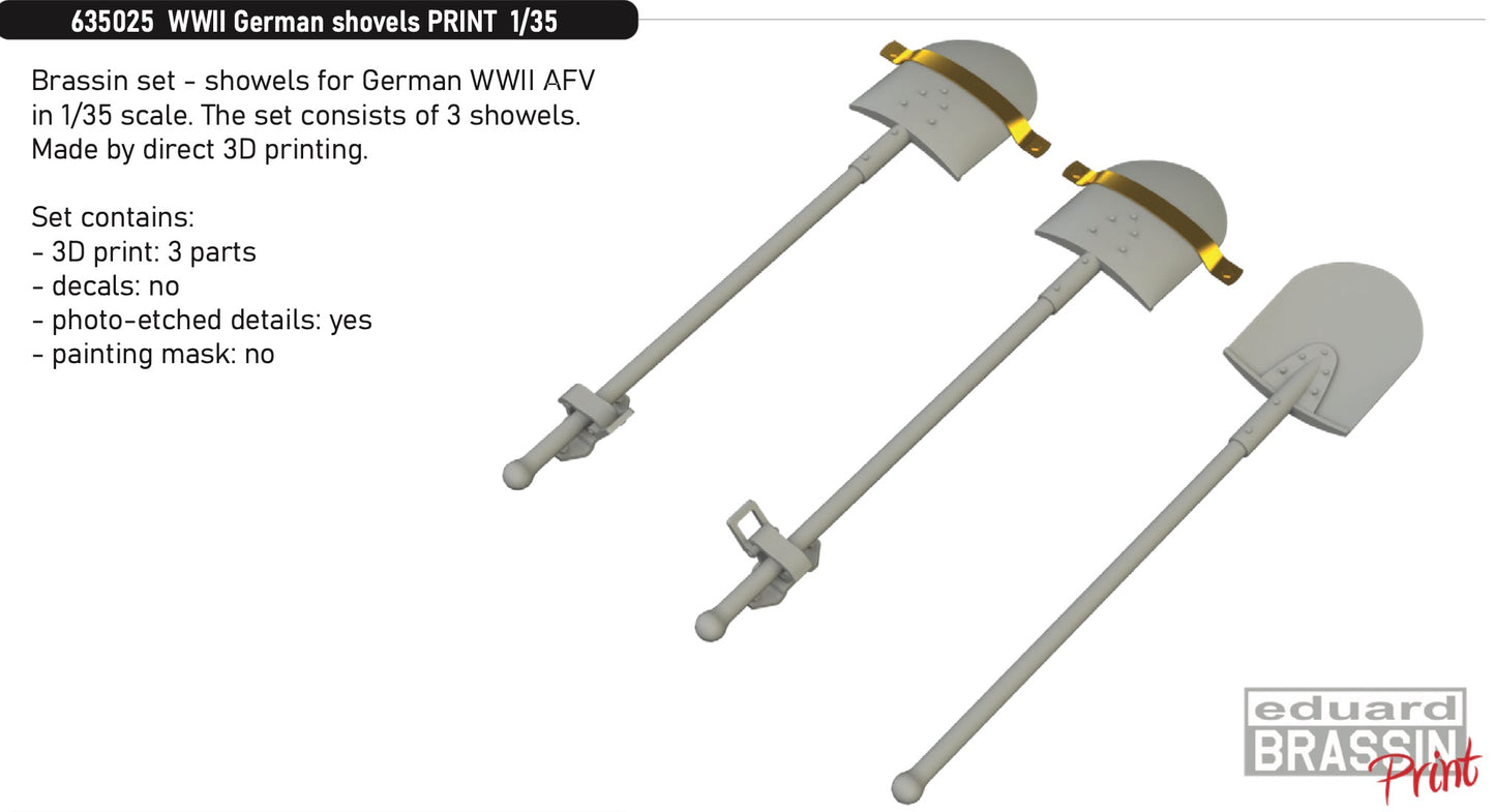 Eduard Brassin 635025 1:35 WWII German shovels