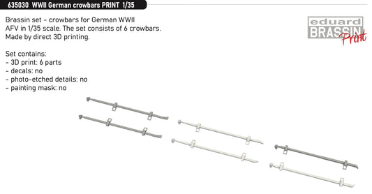 Eduard Brassin 635030 1:35 WWII German crowbars 3D-printed 1/35