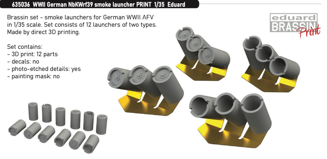 Eduard Brassin 635036 1:35 WWII German NbKWrf39 smoke launcher