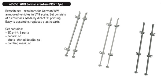 Eduard Brassin 635055 1:35 WWII German crowbars 3D-printed