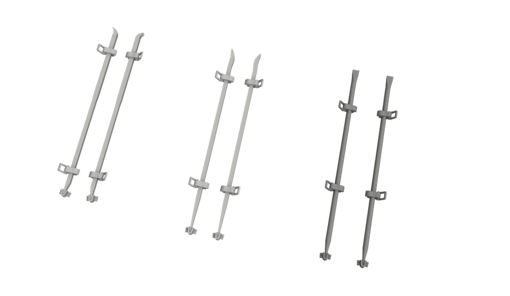 Eduard Brassin 635055 1:35 WWII German crowbars 3D-printed