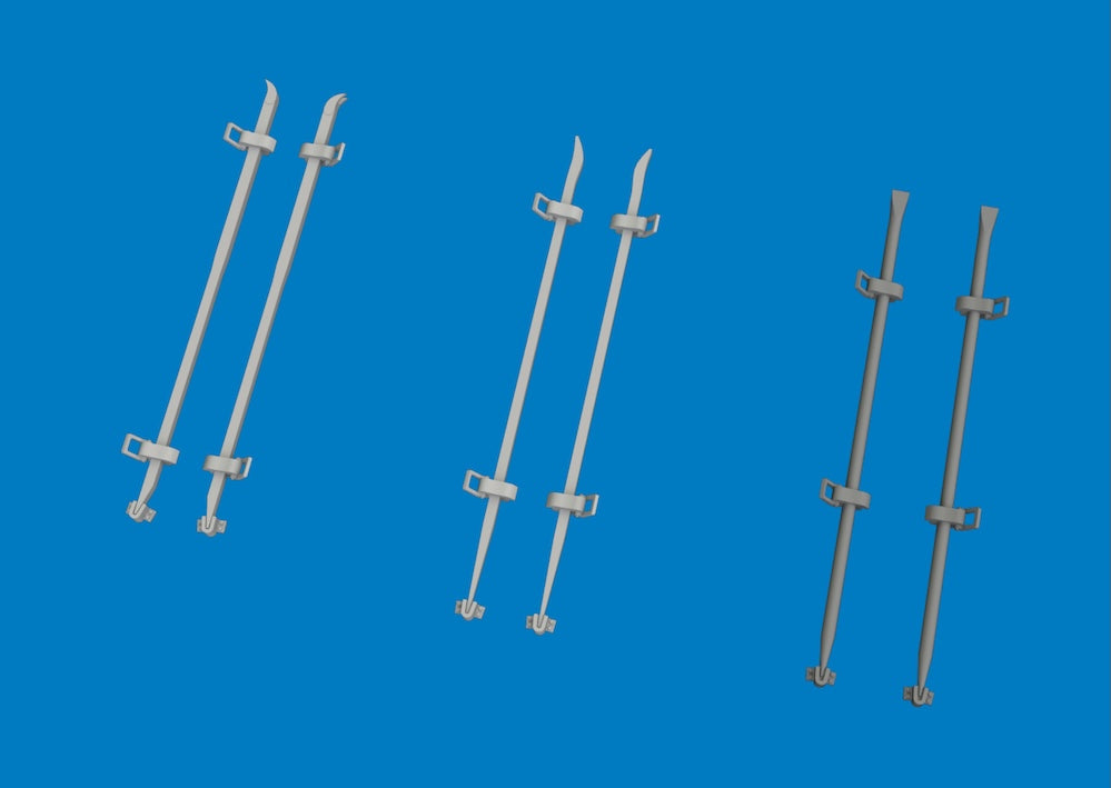 Eduard Brassin 635055 1:35 WWII German crowbars 3D-printed
