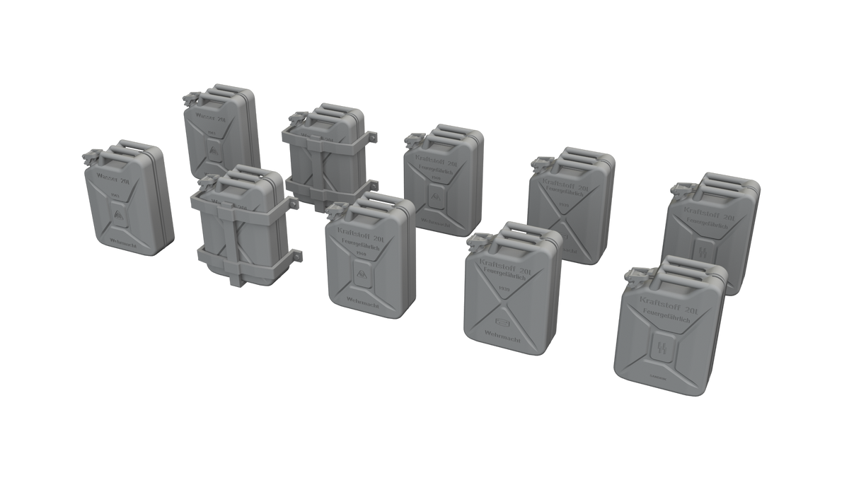 Eduard Brassin 635059 1:48 WWII German Jerry Cans PRINT