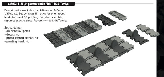 Eduard Brassin 635063 1:35 Russian T-34 'V' pattern tracks 3D-printed