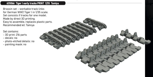 Eduard Brassin 635066 1:35 Pz.Kpfw.VI Tiger I early tracks 3D-printed