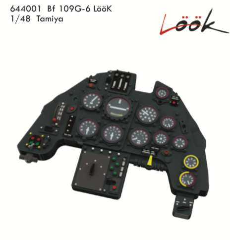 Eduard Brassin 644001 1:48 Messerschmitt Bf-109G-6 LooK resin and photo-etched instrument panel
