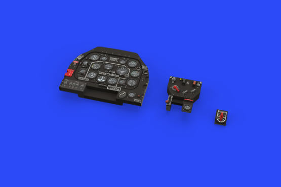 Eduard Brassin 644021 1:48 North-American P-51D-5 Mustang LooK set of Brassin pre-painted instrument panel and seatbelts