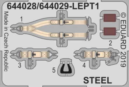 Eduard Brassin 644028 1:48 Lockheed P-38F Lightning LooK set of Brassin pre-painted instrument panel