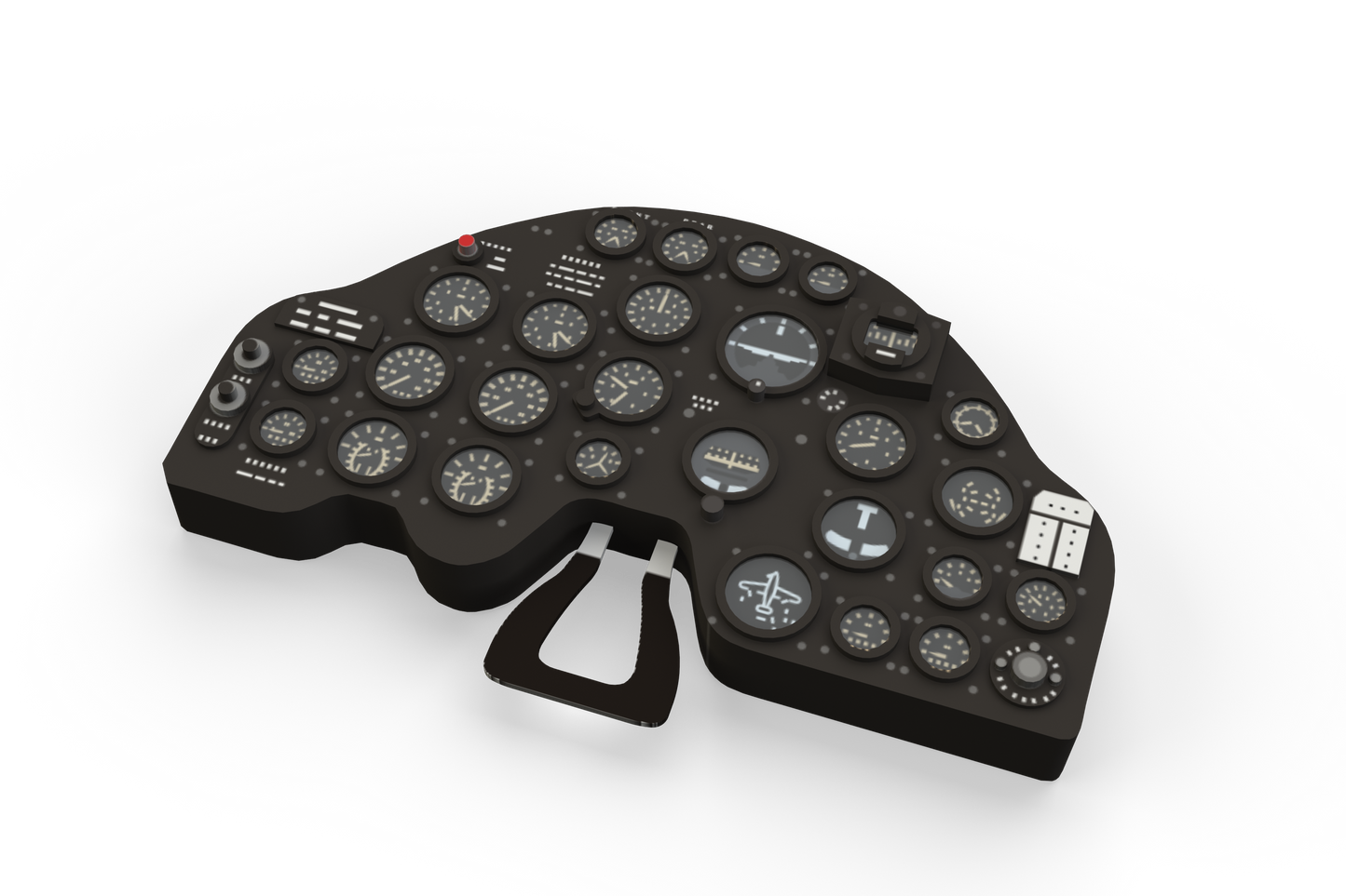 Eduard Brassin 644029 1:48 Lockheed P-38G Lightning LooK set of Brassin pre-painted instrument panel and steel seat belt