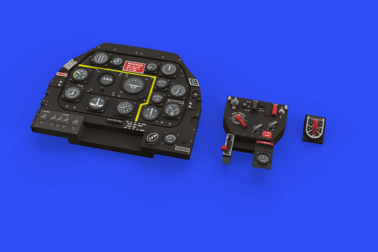 Eduard Brassin 644030 1:48 North-American P-51D-10 Mustang LooK set of Brassin pre-painted instrument panel and steel seat belt