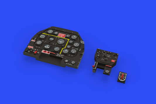 Eduard Brassin 644031 1:48 North-American P-51D-15+ Mustang LooK set of Brassin pre-painted instrument panel and steel seat belt
