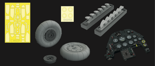 Eduard Brassin 644046 1:48 Messerschmitt Bf-109G-10 with late wheels LooK plus