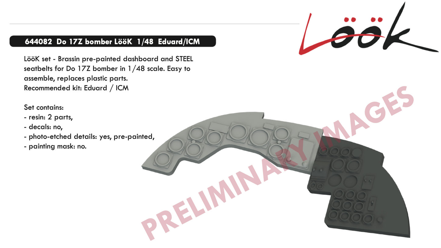 Eduard Brassin 644082 1:48 Dornier Do-17Z bomber LooK