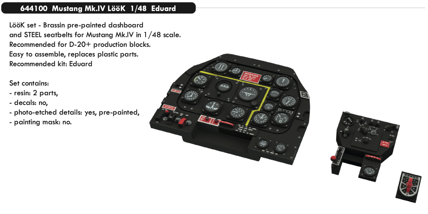 Eduard Brassin 644100 1:48 North-American Mustang Mk.IV LooK